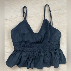 Black crop top size medium